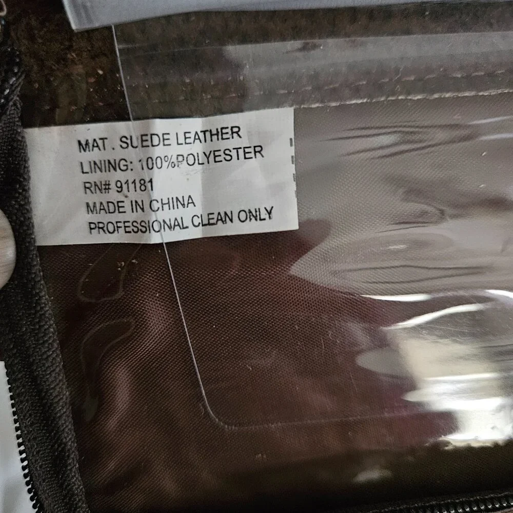 English Leather Brown Suede Card Holder - Picture 7 of 9